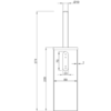 Stainless steel wall-mounted toilet brush Black